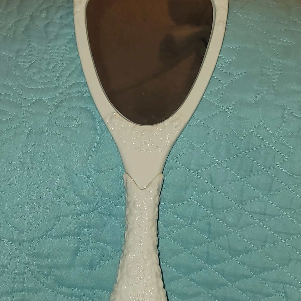Avon Red and Pink Floral Vanity Mirror